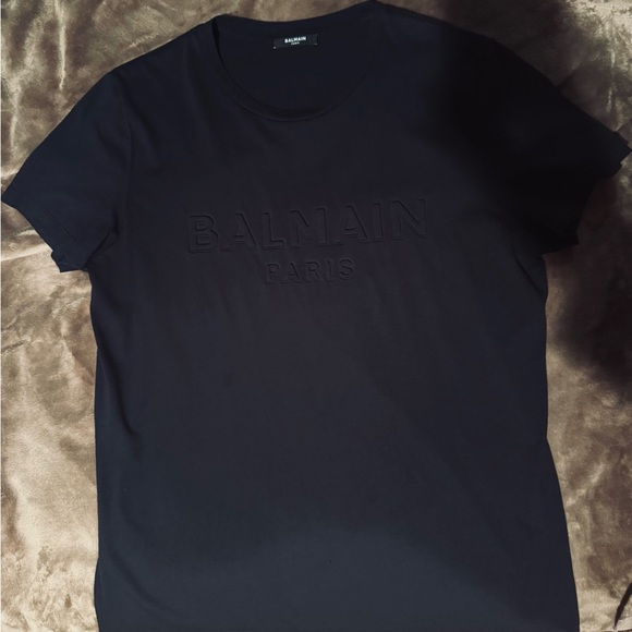 BALMAIN Embossed Logo Short Sleeve Tee - Picture 1 of 1